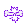 Bone pain icon. Bone pain is a sign or symptom of multiple myeloma.