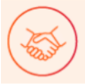 Hand-holding symbol indicating that industry and governments must work together to reduce the financial burden of MM.